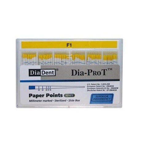 DiaDent Specially Tapered Dia-PRO T MMPP Paper Points All Sizes F1-F5 100/Box - Picture 3 of 13