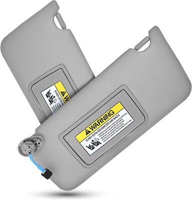 1 Pair Sun Visor w/ Light & Mirror For 2008-2017 Honda Accord 83280TA5A51ZA Gray
