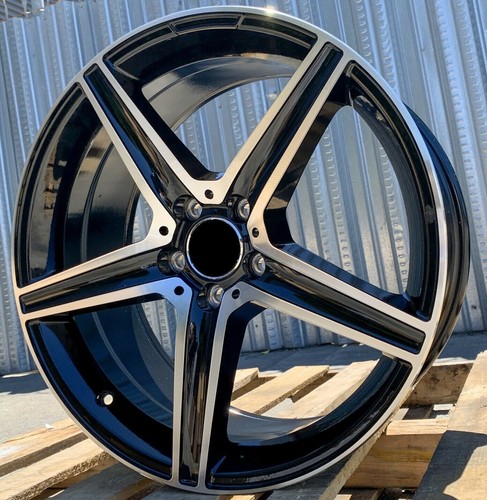 19x8.5 Black Wheels For Mercedes S430 S500 S550 E320 E500 19" 5x112 Rims Set 4 - 第 1/4 張圖片