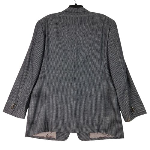 Armani Collezioni Blazer Uomo 44R Grigio Quadri 100% Lana Cappotto Sportivo Made in Italy - Foto 3 di 14