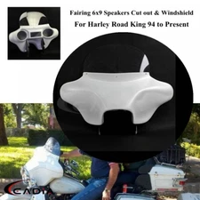 Batwing Fairing Windshield 6x9" Speakers For Harley Road King FLHR FLHRC 1994-Up