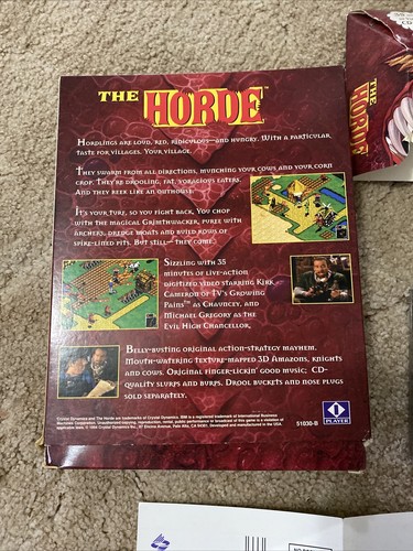Crystal Dynamics The Horde 1994 big box game Rare With Box! - Picture 7 of 10