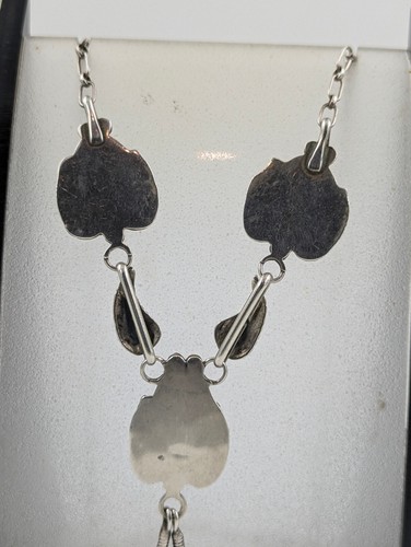 Klassische Navajo Kette/Collier Türkis 0,925 Sterlingsilber Indianerschmuck - Bild 8 von 12