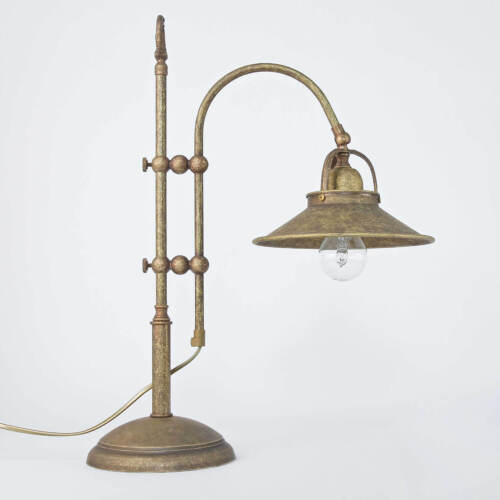 Table light Beistell lamp brass antique bronze made à la main industrial style-