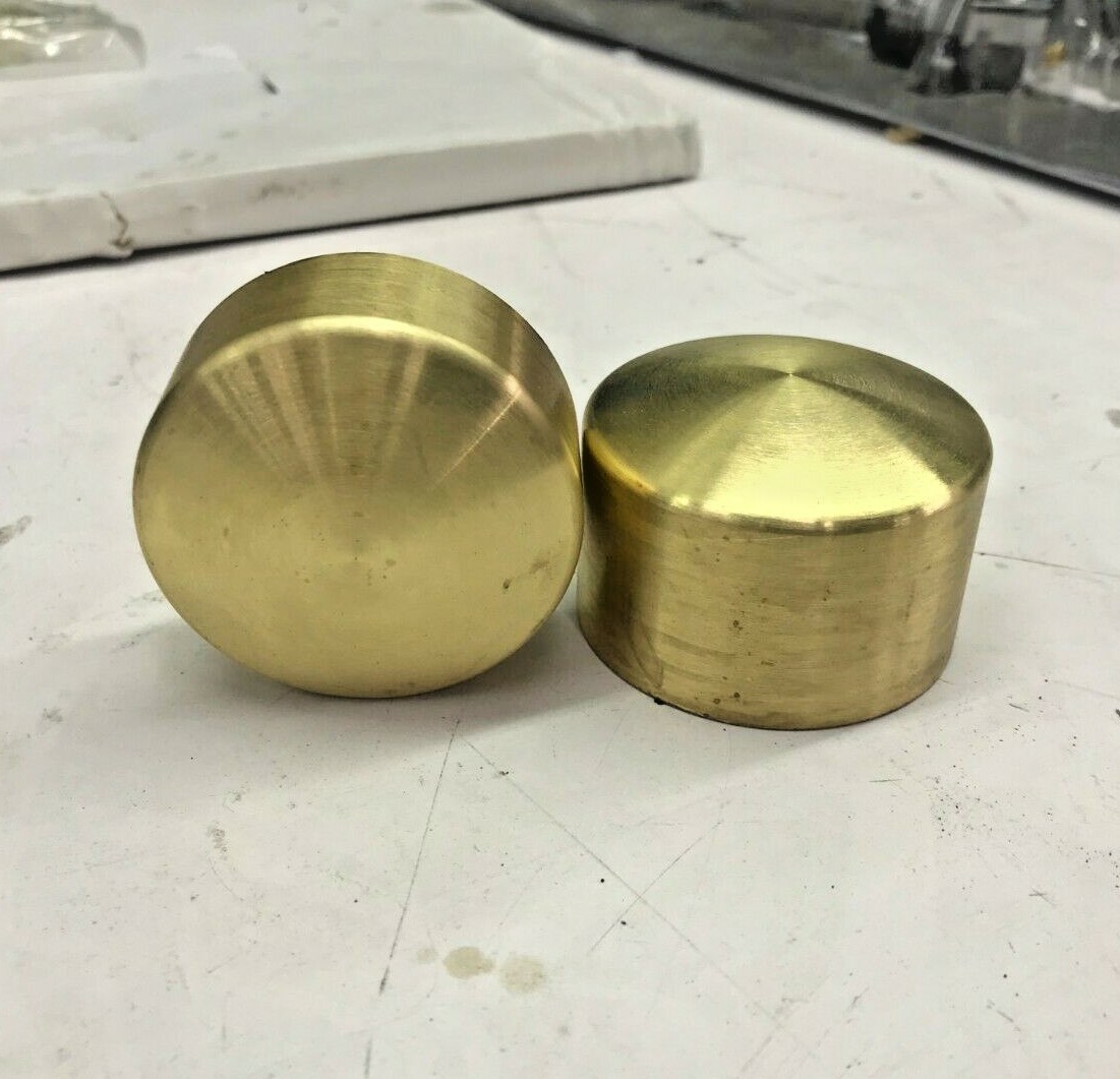 REAR BRASS AXLE COVERS Harley SOFTAIL SPORTSTER DYNA Domed chopper