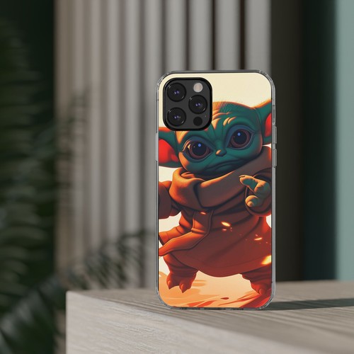 Cute Baby Yoda Clear Phone Case, Mandalorian Gift, Star Wars Case, Geeky Phone - Picture 70 of 124
