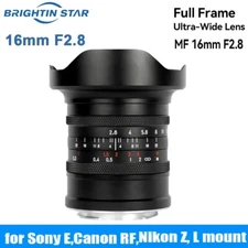 Brightin Star 16mm F2.8 Full Frame MF Lens for Sony E Canon RF Nikon Z L Mount