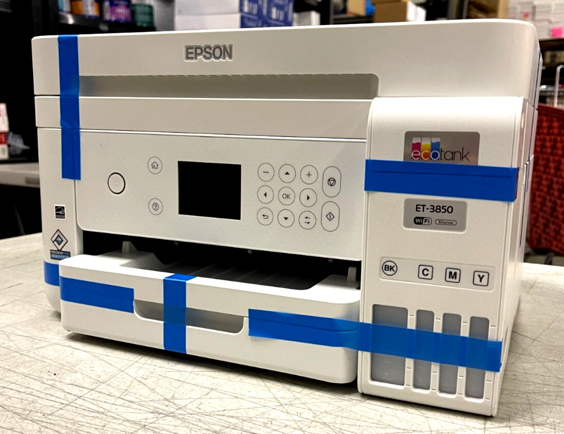 Epson EcoTank ET-3850 Wireless Multifunction Printer - White (NO INK !!!)