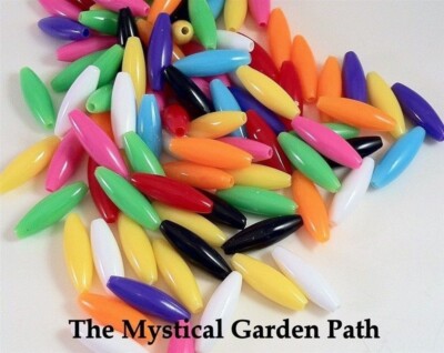 Perline Tubolari Curve In Acrilico Opaco 32x8 Mm - Giallo X6 - Perles & Co - Foto 4