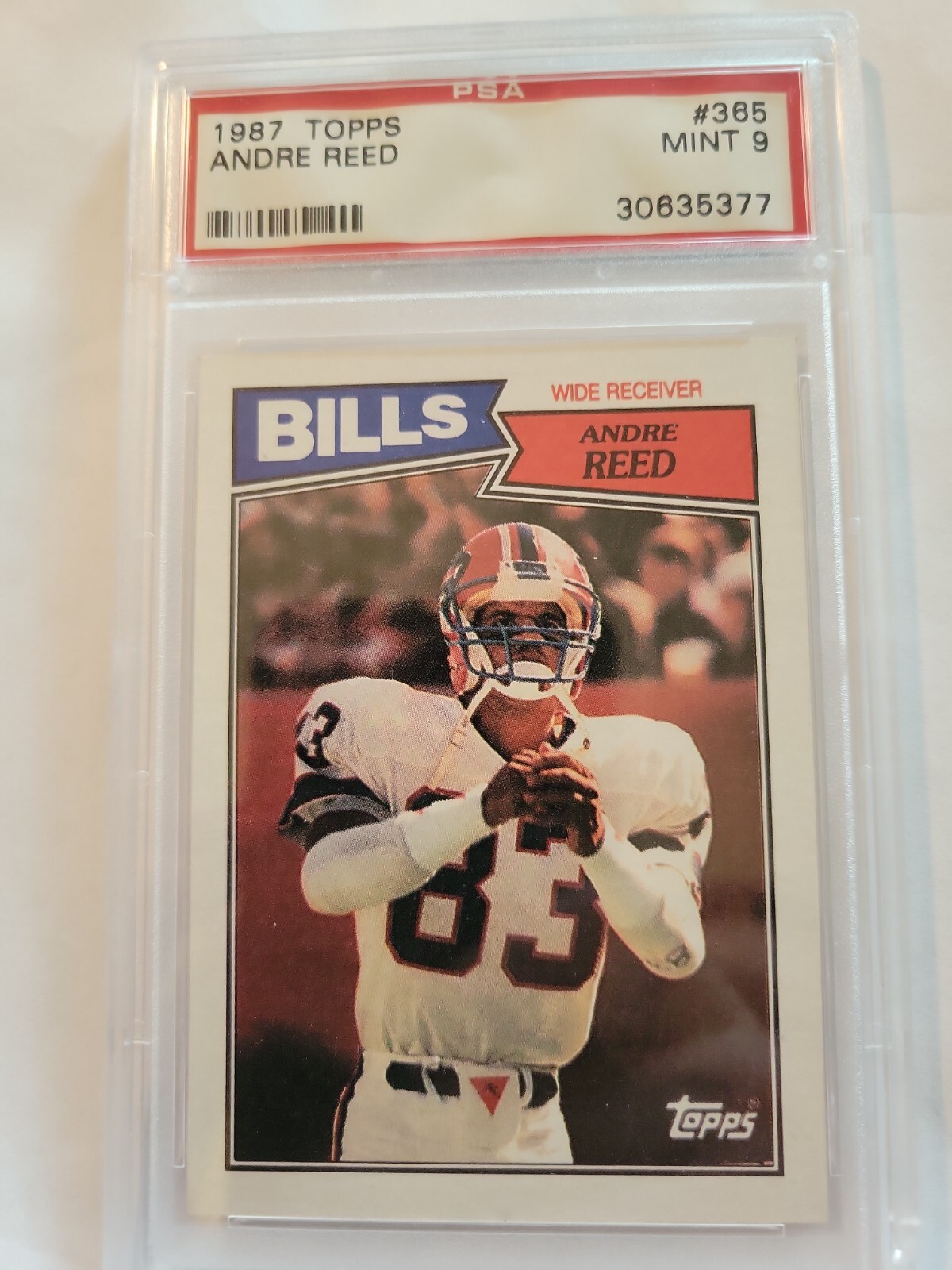1987 Topps #365 Andre Reed PSA 9 Buffalo Bills 8106