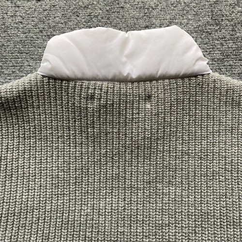 NEW Nana-L Jacket Womens Small White Grey Full Zipper Pockets Ribbed Hem Cuffs - Picture 8 of 11