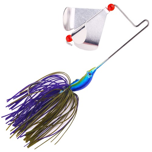 5PCS Spinnerbait Fishing Lure Buzzbait 22g Blade Bait Spoon Rubber Skirt Bass - 第 4/13 張圖片