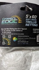 Growers Edge 5'x60' Trellis Netting 3-1/2" Squares BRAND NEW!