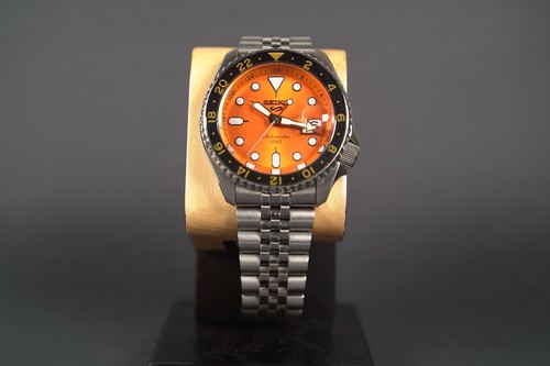 Used Seiko 5 Sports SSK005 Men's Orange Automatic GMT Watch