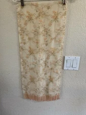 Unbranded Pale Yellow Floral Scarf 13" x 62"