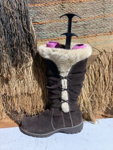 Bass Women's Mid-Calf Leather Boot Miley Size 8M Dark Brown - Picture 2 of 7