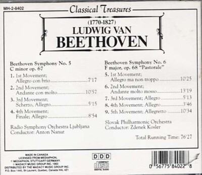 Symphony No. 5 C Minor, Op. 67, No. 6 F Major, Op. 68 ~ Beethoven