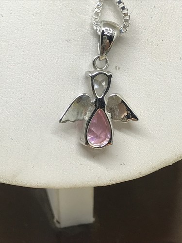 COLLANA IN ARGENTO CON ANGIOLETTO IN ZIRCONI COLORATI E ALI IN ARGENTO NEO MAMMA - Foto 2 di 9