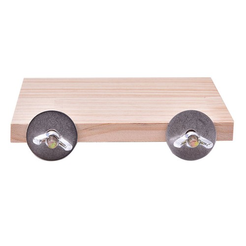 Parrot remise Bird Standing Platform Wood Square Cage Board Hamster Pet Budgie To-tz