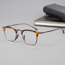 Titanium Eyeglass Frames Retro Full Rim Retro Acetate Glasses Unisex 46 22-145mm