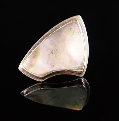Palle Bisgaard P BIS Sterling Denmark Mother of Pearl Brooch