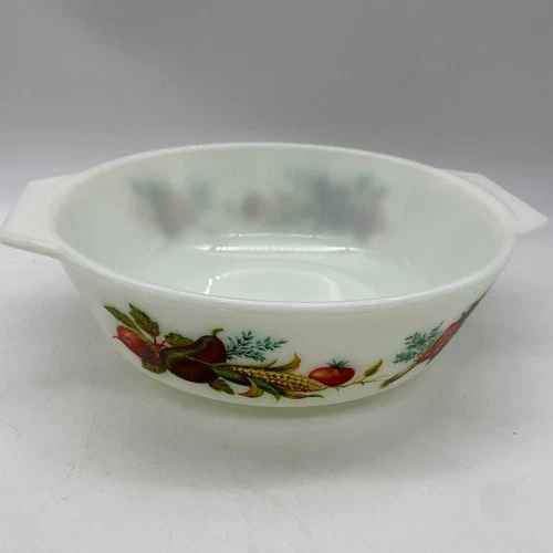 Vintage # 505 England JAJ Tuscany Market Garden Casserole Dish 1971 Pyrex Style