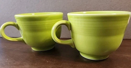 2 Homer Laughlin Fiestaware Lime Green Mugs