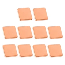 10pcs 15x15x1.5mm Copper Heatsink Pad Thermal Shim Cooler for PC Laptop CPU