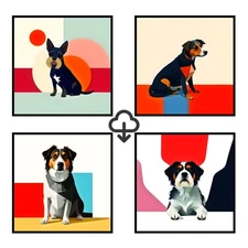 Set 4 Realistic Digital Wall Art Print Modern Home Decor Printable Instant #43