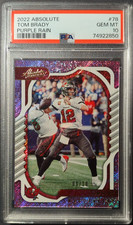 2022 Panini Absolute Tom Brady 78 Purple Rain /10 PSA 10