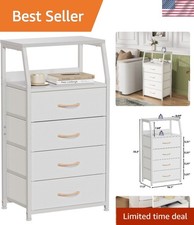 Compact 4-Drawer Storage Dresser for Bedroom, Nursery, or Living Room