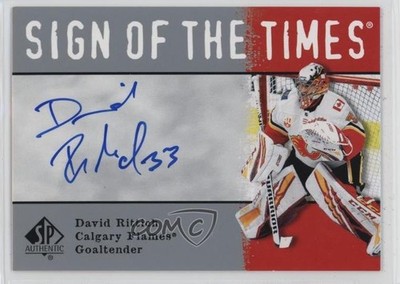 2020-21 SP Authentic 2000-01 Retro Sign of the Times David Rittich Auto 5x5