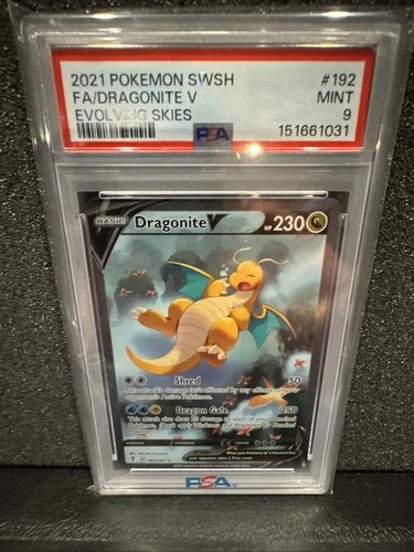 New Listing2021 Pokémon Dragonite V 192/203 Evolving Skies PSA 9