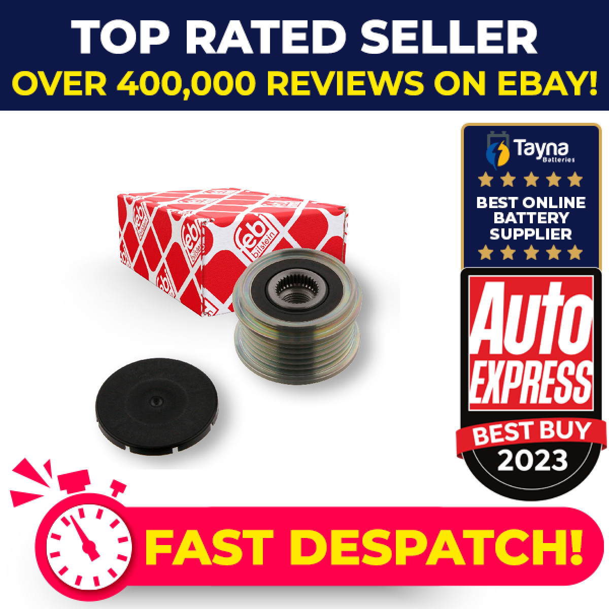 Overrunning Alternator Pulley fits VAUXHALL CASCADA 2.0D 2013 on Clutch Febi New
