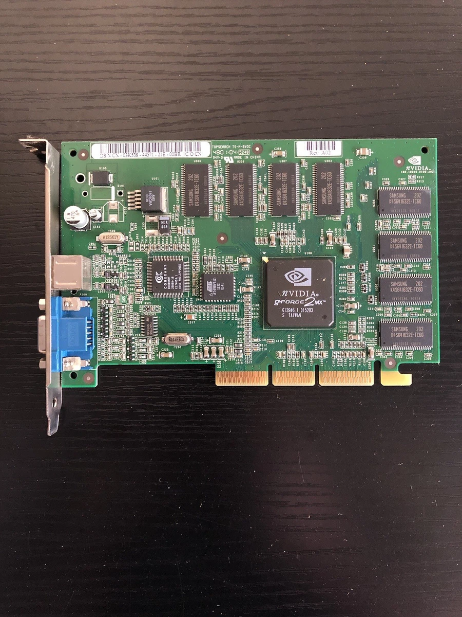 Carte Graphique NVIDIA 64MB AGP Avec Sortie TV Et Connexion VGA Carte Graphique NVIDIA 64MB AGP Avec Sortie TV Et Connexion VGA