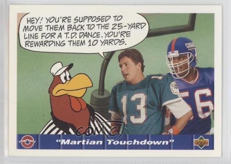 1992 Upper Deck Comic Ball IV Dan Marino Martian Touchdown #170 HOF 8p7