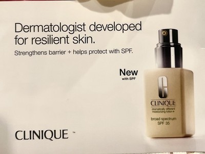 3x Clinique Dramatically Different Moisturizing SPF Lotion Sample Card 1 ml