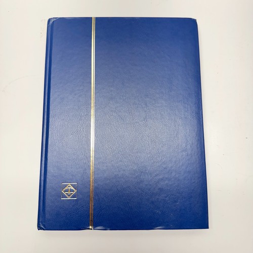 Blue Lighthouse Leuchtturm Basic S W Germany Stamp Book Album w/ Stamps!  Nice! - Picture 1 of 13