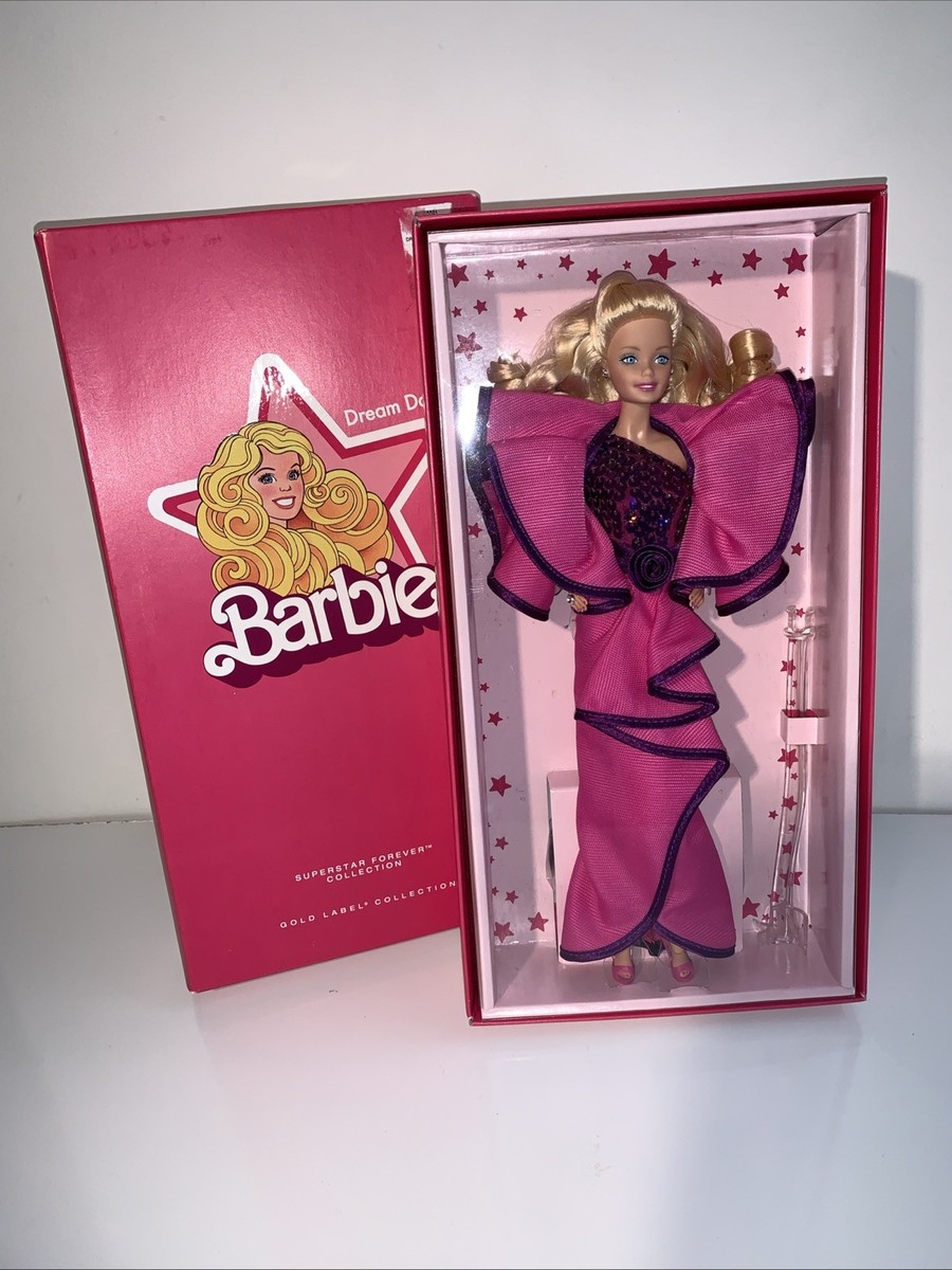 NEW 2015 DREAM DATE SUPERSTAR FOREVER BARBIE DOLL GOLD LABEL CHT05