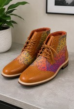 Classy Paisley Boots | Size 11| Tan Leather &...