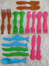 Hefty Zoo Pals Utensils Lot Of 17 Funtensils Kids Plasticware Bunny Beaver Etc Hefty Zoo Pals Utensils Lot Of 17 Funtensils Kids Plasticware Bunny Beaver Etc - Image 1
