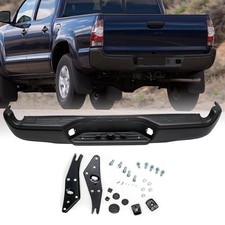 Black For 2005-2015 Toyota Tacoma Pickup Rear Step Bumper Assemblys 05-15