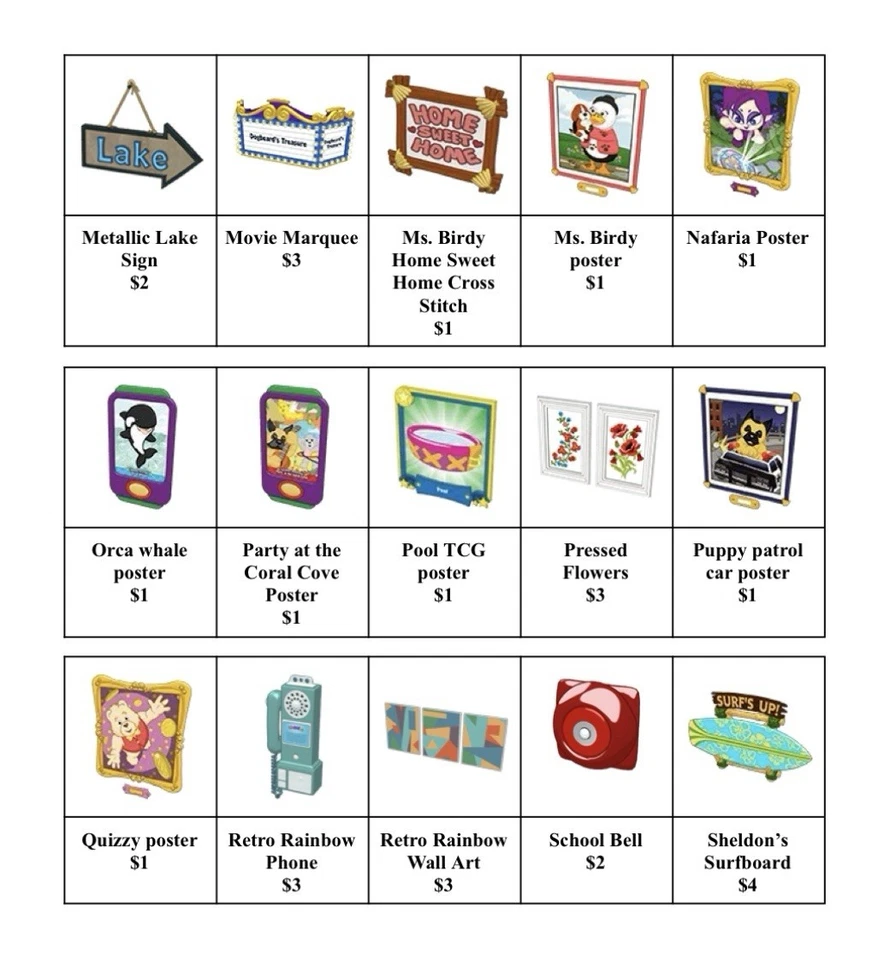 Webkinz Classic - VIRTUAL ITEM(S) - Walls/Floors & Decor - PICK ONE - Image 4 of 4