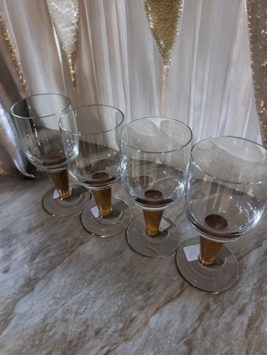 DENBY FIRE WATER / WINE / BEVERAGE GLASSES / GOBLETS SET OF FREE DISCONTINUED - Picture 1 of 4