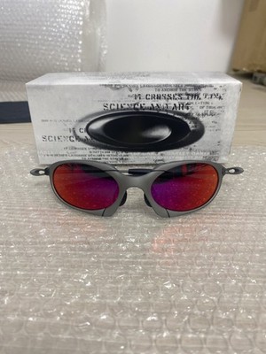 Oakley Romeo X Metal Retro Sunglasses Ruby Red Polarized Lenses