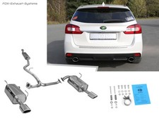  Edelstahl Duplex Sportauspuffanlage ab Kat. für Subaru Levorg je 115x85 oval