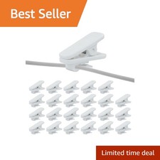 Bonsicoky Earphone Wire Clips, White 24 Pack