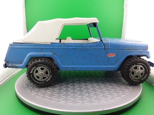 Jeepster Tonka vintage anni 60 blu con top bianco morbido rimovibile e interni bianchi - Foto 3 di 6