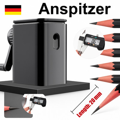 Schreibtisch-Anspitzer, Dosenspitzer Einfachspitzer, 9 Gears Adjustable, Geeigne