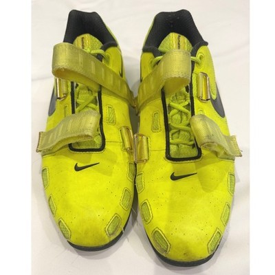 Nike Romaleos 2 Weightlifting Shoes Mens Volt Yellow Black Good Condition